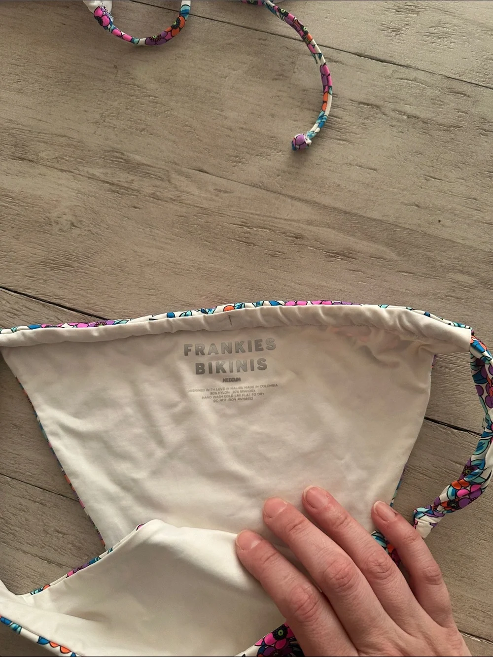 Frankies Bikinis Flower Farm Bikini Set London Top Gabe Bottom size M